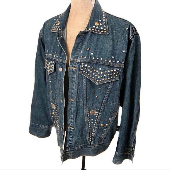 Vintage Studded Rhinestone Jean Denim 